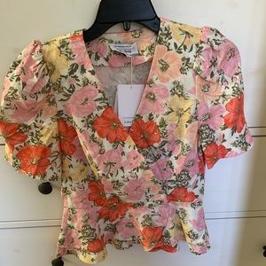 & other stories floral wrap top